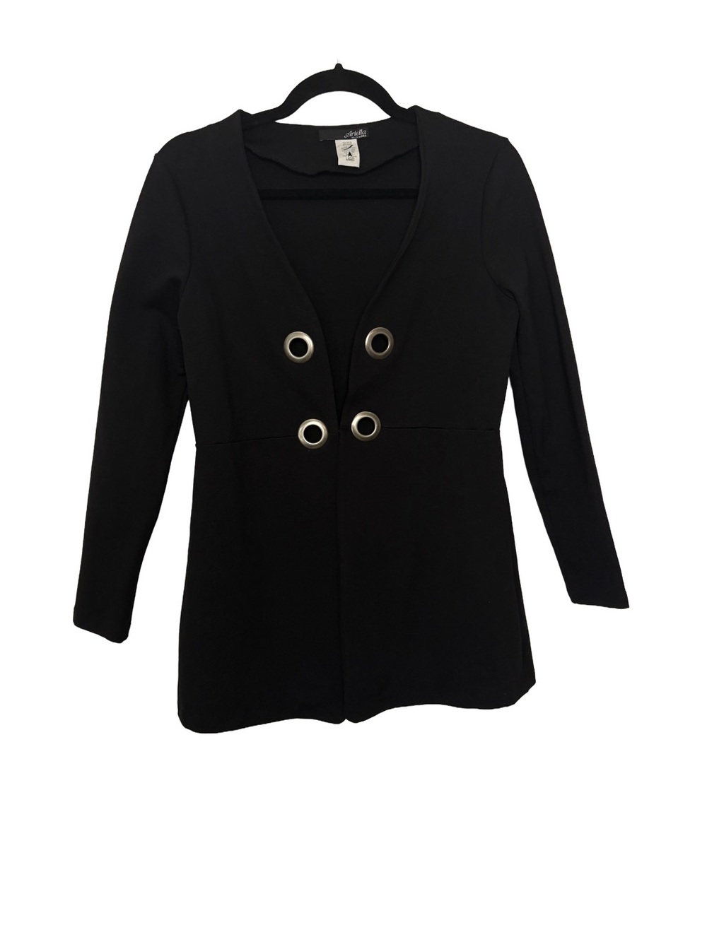 Vintage 1990s Ariella Long Sleeve Open Blazer with Eyelet Detail